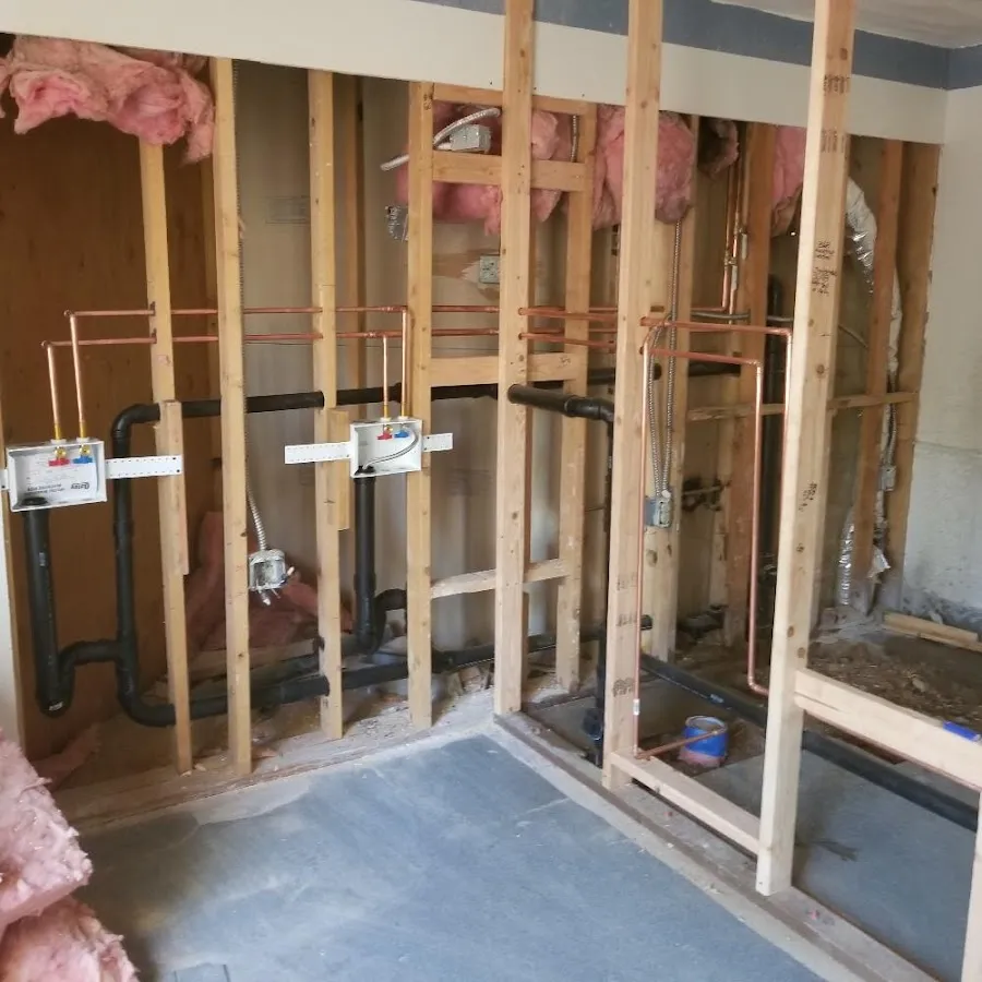 Copper pipe rough-in and plumbing installation in East Norriton